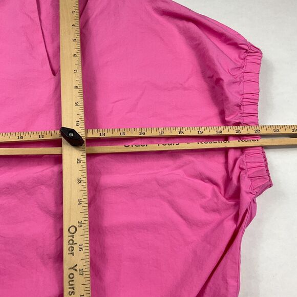 Frances Valentine Pink Blouse Small Loose Fit Minimalist Chic Resort Barbicore - Picture 8 of 12